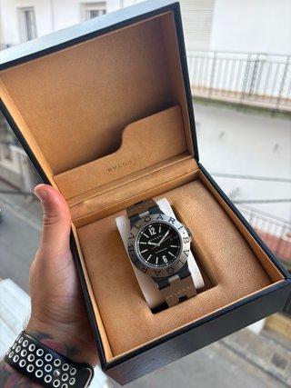 Reloj Bvlgari Titanium Negro y Plateado