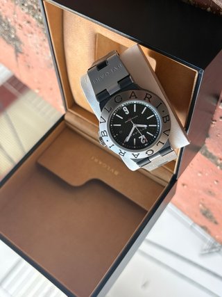 Reloj Bvlgari Titanium Negro y Plateado