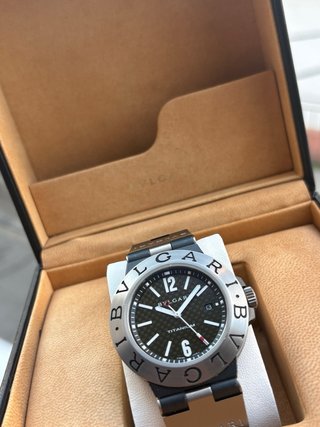 Reloj Bvlgari Titanium Negro y Plateado