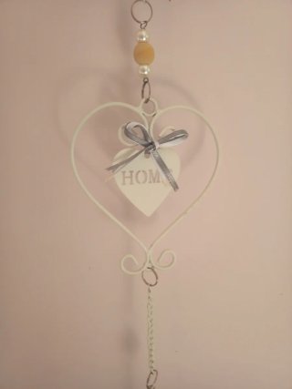 Portacandele a forma di cuore con scritta HOME