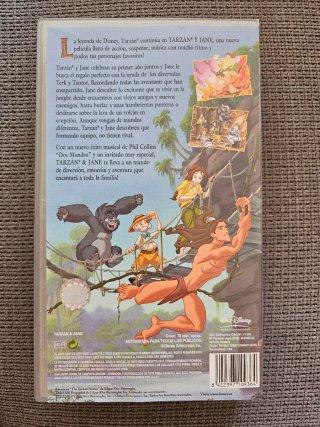 Película VHS Tarzán y Jane Disney