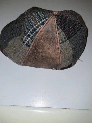 Gorra Patchwork Cuero y Lana