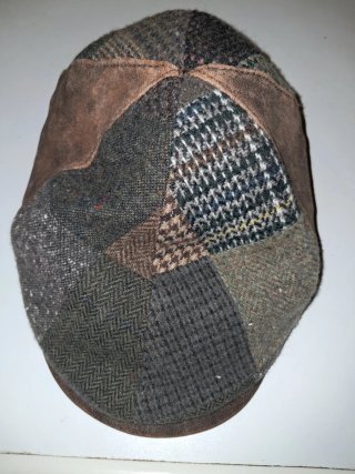 Gorra Patchwork Cuero y Lana