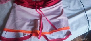 Falda pantalón deportiva fusia/pantalón naranja