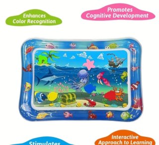 Alfombra interactiva para bebés con diseño marino