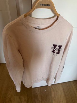 Sudadera Hollister beige,granate