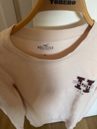 Sudadera Hollister beige,granate