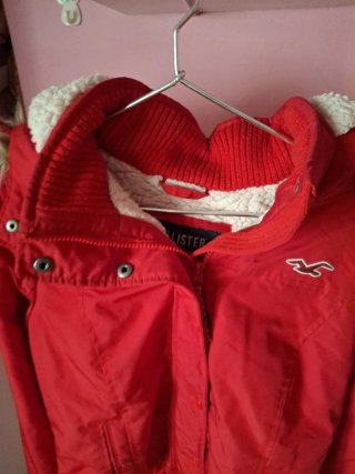 Chaqueta Hollister Roja Talla M Mujer