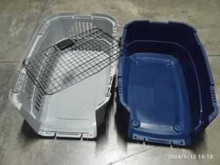 Transportín Con Ruedas Perro Muy Grande Azul/Blanc