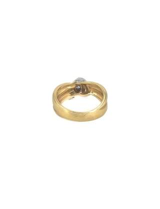 G6043JG Anillo Oro Bicolor 18K con Diamante