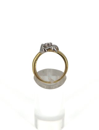 G6043JG Anillo Oro Bicolor 18K con Diamante