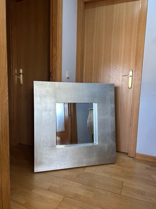 Espejo rectangular plata