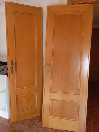 Puertas de madera con cristal