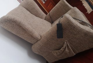 Sillón relax motorizado tela beige