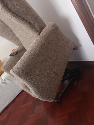 Sillón relax motorizado tela beige