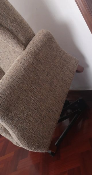 Sillón relax motorizado tela beige
