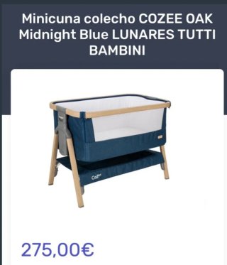 Minicuna colecho Cozee Oak Midnight Blue