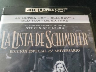 La Lista de Schindler. Película 4K UHD y 2 Blu-ray
