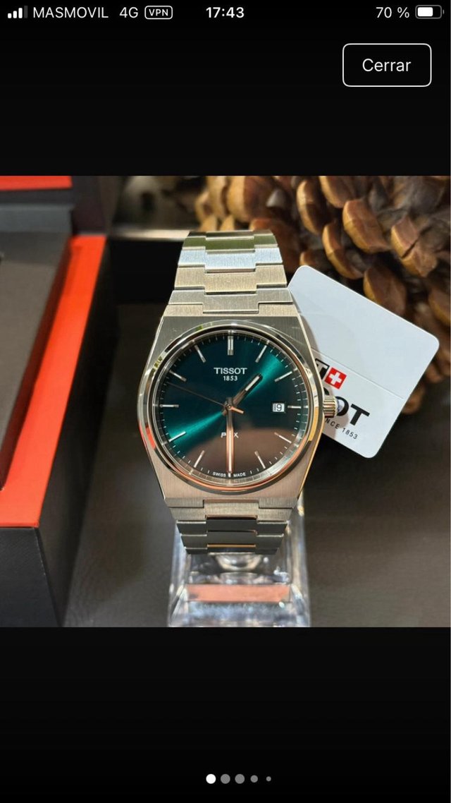 Reloj Tissot PRX Quartz Verde,Nuevo, Caja y Garant