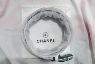 Cinturón Chanel blanco mujer 100 cm original