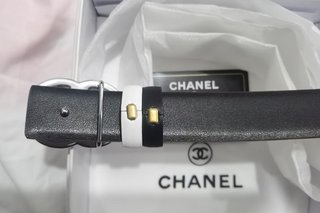 Cinturón Chanel blanco mujer 100 cm original