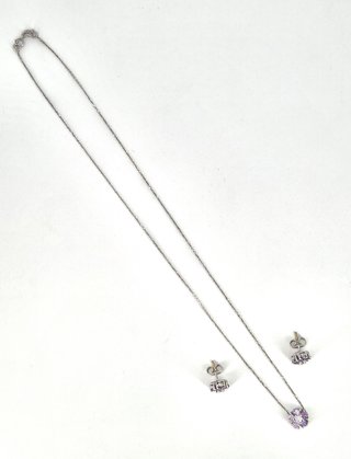 G6909JG Conjunto Oro Blanco con Circonitas