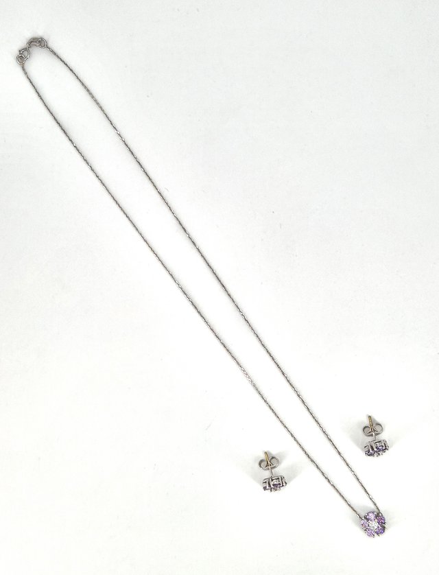 G6909JG Conjunto Oro Blanco con Circonitas