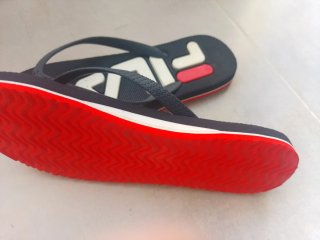 Chanclas Fila Azul Marino con Detalles Rojos