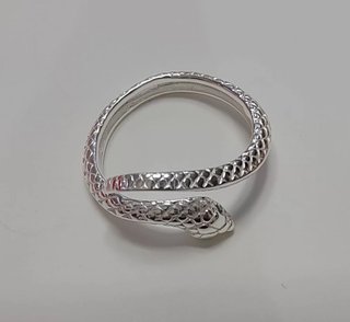Anillo Plata Ley Serpiente Ajustable
