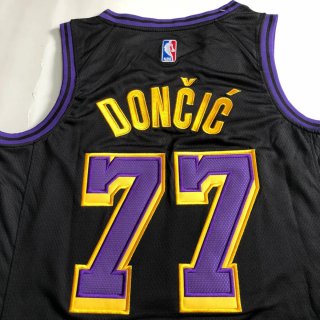 Camiseta Lakers Luka Doncic 77 Negra