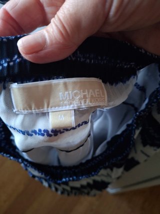 Falda plisada rayas azul y blanco