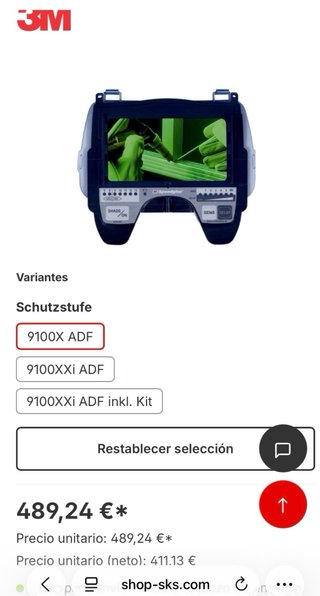 Optica speedglas X para speedglas 9100