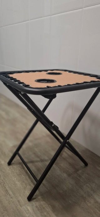 Mesa plegable playa con portavasos