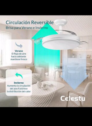 Ventilador Techo con Luz LED