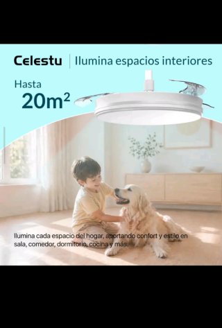 Ventilador Techo con Luz LED
