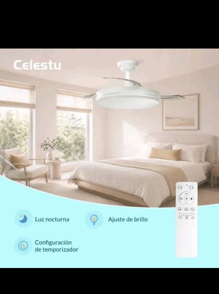 Ventilador Techo con Luz LED