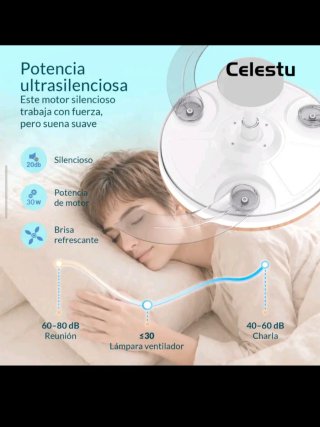 Ventilador Techo con Luz LED