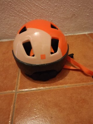 Casco Btwin niña/o Talla XS Naranja