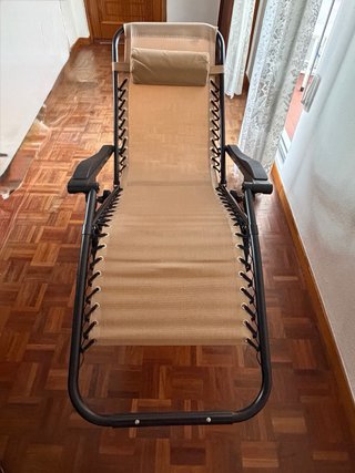 Silla plegable beige