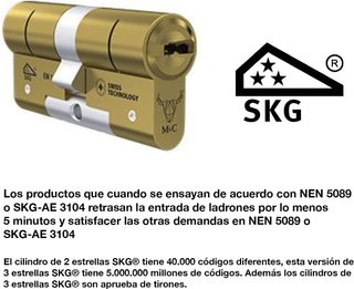 Bombín Cerradura M&C Antigolpe Doble Embrague