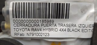 TOYOTA RAV4 HYBRID 4X4 BLACK EDITION CERRADURA PUERTA TRASERA IZQUIERDA