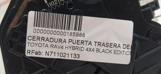 TOYOTA RAV4 HYBRID 4X4 BLACK EDITION CERRADURA PUERTA TRASERA DERECHA