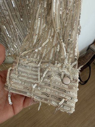 Camisa Zara Lentejuelas Doradas