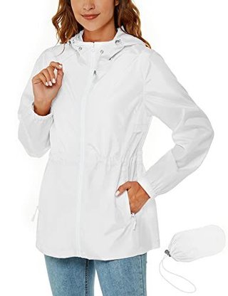 Chubasquero impermeable mujer blanco