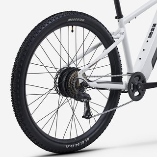 Bicicleta Eléctrica MTB 29" E-Expl 100 Blanco suspensión