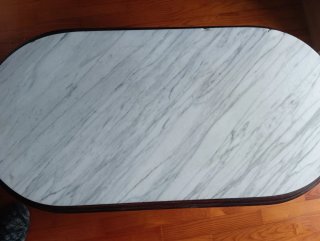 Mesa de centro madera y piedra
