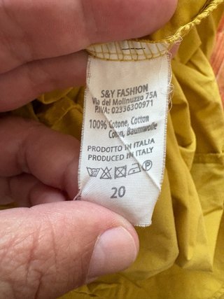 Pantaloni a gamba ampia color senape