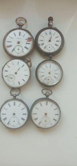 Lote 6 relojes de bolsillo para piezas