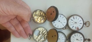 Lote 6 relojes de bolsillo para piezas