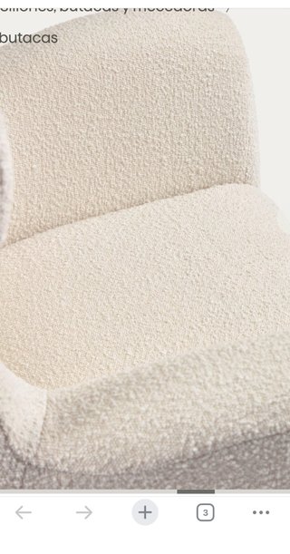 Butaca Kave Home borreguito beige